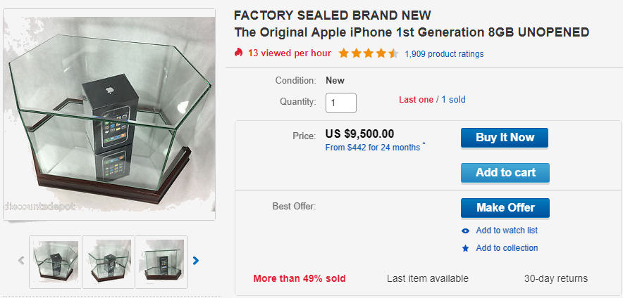 First Generation iPhone For Sale for $9,500 on Ebay